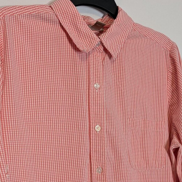 WHITE STAG Pink/White Gingham Check Long Roll-Tab Sleeve Button Shirt; Size XXL - Picture 2 of 5